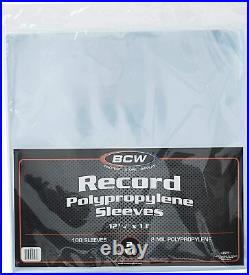 100 BCW Vinyl / Record Sleeves Outer Plastic Lp Album Cover Bags 33 RPM NEW