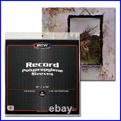 1000 BCW 33 RPM Record Sleeves Plastic Outer LP Cover Bag Album Protection 2 Mil