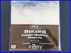 1000 BCW Record Vinyl Album Clear Plastic Outer Sleeves Bags Covers 33 RPM LP