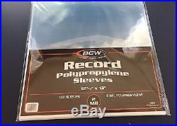 1000 BCW Record Vinyl Album Clear Plastic Outer Sleeves Bags Covers 33 RPM LP