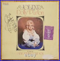 1974 Autographed Jolene DOLLY PARTON Record Album Cover with Portfolio Book