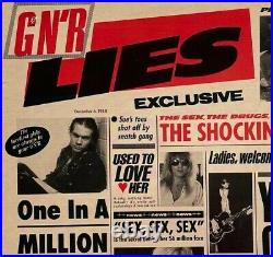 1988 GUNS N ROSES Album G N R LIES Vinyl 1ST PRESS w Inner OG COVER Lp NEAR MINT