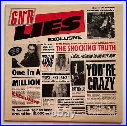 1988 GUNS N ROSES Album G N R LIES Vinyl 1ST PRESS w Inner OG COVER Lp NEAR MINT