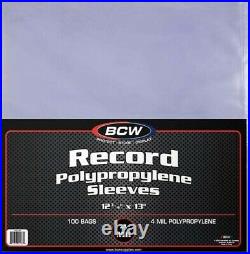500 BCW 33 Rpm Lp Record Vinyl Album Plastic Outer Sleeves Covers Heavy 4 Mil