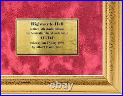 AC/DC Highway to hell Signed Album Cover Photo & Vinyl Framed Beautiful Display