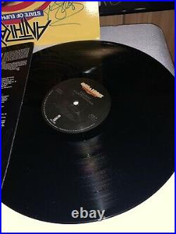 Anthrax State of Euphoria Autographed Album LP Cover Vinyl Guarantee 100%
