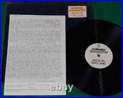 Atomic Rooster Made In England OBSCURE PRESS Denim Cover With Press Release