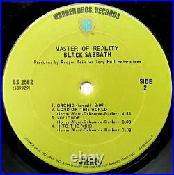 BLACK SABBATH Master Of Reality LP 1971 WB First Press withEmbossed Cover