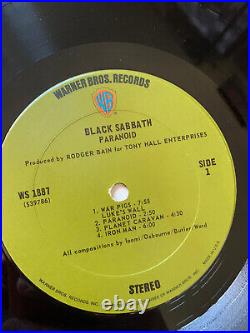 BLACK SABBATH Paranoid Vinyl LP Orig Press 1970 Green Label 2 Gatefold Covers