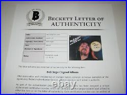 BOB SEGER Signed and dated NIGHT MOVES LP ALBUM COVER with Beckett LOA