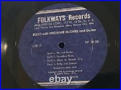 BROWNIE McGHEE Blues by Brownie FOLKWAYS 10 30 nm orig DSM COVER withBook