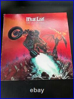 Bat Out Of Hell Album Cover Autographed by Meat Loaf and Jim Steinman