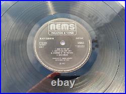 Black Sabbath Sabotage 1975 UK vinyl pressing LP textured cover album on NEMS