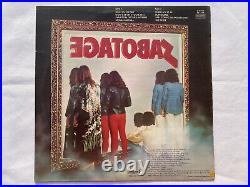 Black Sabbath Sabotage 1975 UK vinyl pressing LP textured cover album on NEMS