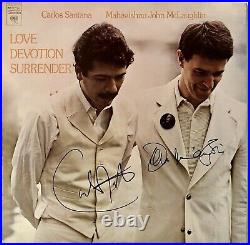 CARLOS SANTANA & JOHN McLAUGHLIN AUTOGRAPHED SIGNED Vinyl Record ALBUM COVER