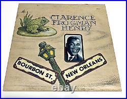 CLARENCE FROGMAN HENRY Bourbon St New Orleans Hand Signed Vintage LP Album Cover