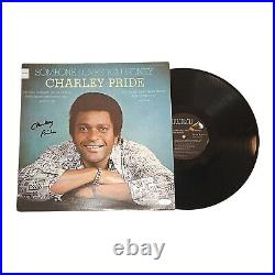 Charley Pride Autograph Country Vinyl Somebody Loves You Honey Record Album JSA