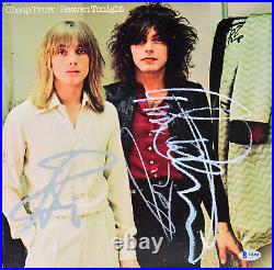Cheap Trick (4) Authentic Signed Heaven Tonight Album Cover With Vinyl BAS #A16284