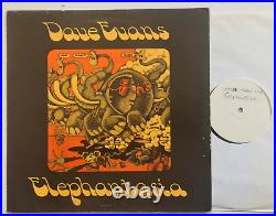 DAVE EVANS Elephantasia 1972 Vinyl Album WHITE LABEL The Village Thing RARE