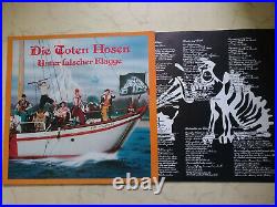 DIE TOTEN HOSEN Unter Falscher Flagge 1984 LP ZENSIERTES COVER + INNERSLEEVE