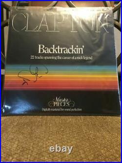 ERIC CLAPTON SIGNED 1984 BACKTRACKIN ALBUM COVER With VINYL PSA/DNA CERTIFIED