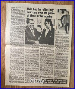 Elvis Presley Moody Blue Blue Vinyl LP RCA AFL 1-2428 (PLUS NEWSPAPER ARTICLES)