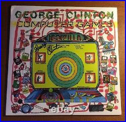 George Clinton Signed Funkadelic Album Cover COMPUTER GAMES JSA/COA P34350