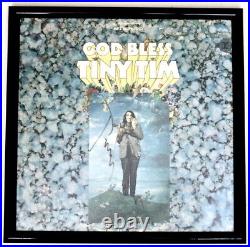 God Bless Tiny Tim signed and framed record album cover
