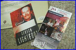 Gordon Lightfoot Signed Salute Album cover with vinyl and JSA Cert