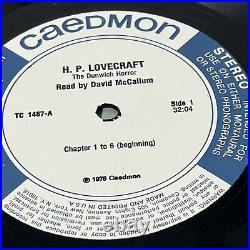 H. P. Lovecraft The Dunwich Horror Read By David McCallum LP Album 1976 Caedmon