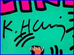 Hand Signed Keith Haring Pop Art Record Album Cover Designed by Haring