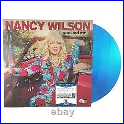 Heart Nancy Wilson Signed Vinyl You and Me Blue Record Album Beckett Authentic