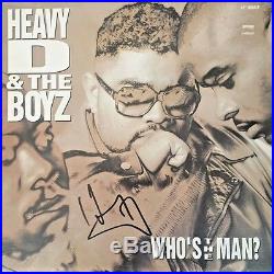 Heavy D Signed'whos The Man' Album Cover Autograph Jsa Coa
