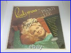 Incredible PEGGY LEE signed LP Album RENDEZVOUS Autograph Photo Cover Star A+++