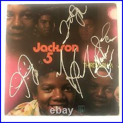 JACKSON 5 Signed Autograph THIRD ALBUM Record Cover LP X5 JSA MICHAEL