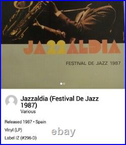Jazzaldia Festival De Jazz 1987 Spain Only Release rare jazz album vinyl