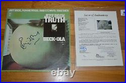 Jeff Beck Group Ronnie Wood Signed Truth / Beck-Ola Album Cover JSA LOA