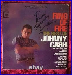 Johnny Cash CERTIFIED Signed Dedicated autographed Vinyl Album Cover &COA