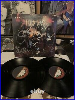 Kiss Full Autographed Album LP Cover ALIVE! Vinyl COA Guarantee 100%