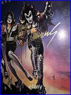 Kiss Full Autographed Album LP Cover DESTROYER Vinyl COA Guarantee 100%