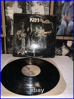 Kiss Full Autographed Album LP Cover Dressed To Kill Vinyl COA Guarantee 100%