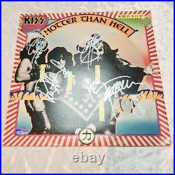 Kiss Hotter Then Hell Album Cover Signed Lp/Vinyl Certification Supplied HOT