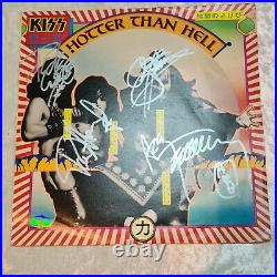 Kiss Hotter Then Hell Album Cover Signed Lp/Vinyl Certification Supplied HOT