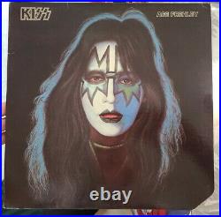 Kiss RARE Ace Frehley 1977 Solo LP with Paul Stanley Purple Back Cover NBLP 7121