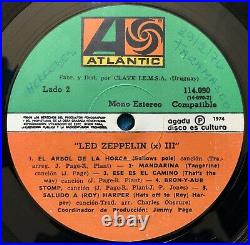 LED ZEPPELIN Led Zeppelin III URUGUAY UNIQUE COVER RARE VINYL LP SPANISH TITLES