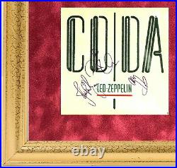 Led Zeppelin Coda Signed Album Cover Photo & Vinyl Framed Display