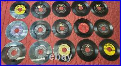 Lot of 15 Vintage 7 Vinyl Records Decca Album Case Cover 45RPM Lot Bulk Jazz Po