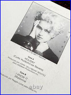 MADONNA SPAIN ONLY HOLIDAY 7 45rpm RARE FIRST ALBUM PROMO COVER WEA I KNOW IT