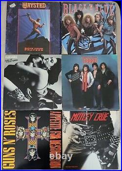 MOTLEY CRUE Guns N Roses WAYSTED Black N Blue TRIGGER Scorpions VINYL LP LOT