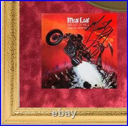 Meat Loaf Bat Out Of Hell Signed Album Cover Photo Vinyl Framed Display